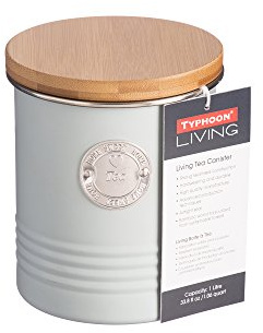 Typhoon 1 Litre Living Tea Canister, Steel, Blue, 11 x 11 x 15.5 cm, 1400.970U
