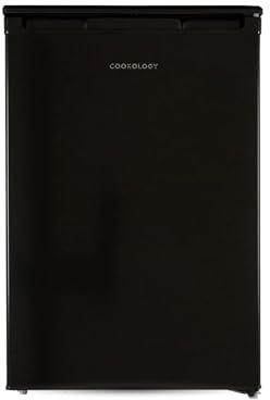 Cookology UCFR130 Undercounter Freestanding Fridge 130 Litre Capacity, Features an Adjustable Temperature Control and Legs and Reversible Door - In Black