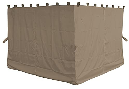 QUICK STAR 4 Seitenteile für Pavillon Nizza 3x4m (350x250cm) Seitenwand Sand