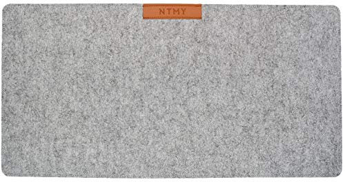 Schreibtischunterlage Filz, AAFGXSP Mousepad 640x330mm Schreibunterlage Deskpad Tisch Schreibtisch-Matte Zubehör - Hellgrau
