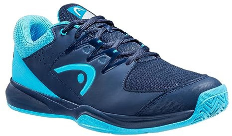 HEAD Grid Indoor Shoe, Dark Blue, Zapatillas para Squash Hombre, Azul Oscuro Aqua, 41 EU