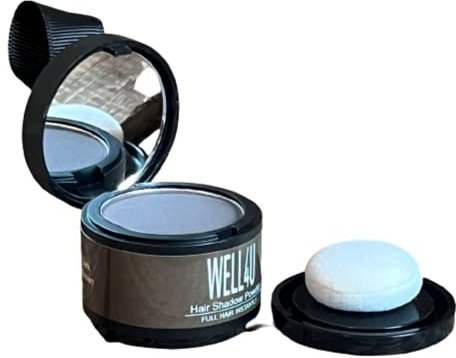 WELL4U - Haar Ansatz Puder - Make-up für Ihre Kopfhaut in 13 Farben - wasserfestes Ansatzpuder für Frau und Mann - gezielter als Kaschierspray, Kaschierstift oder div. Concealer - Hair Line Powder