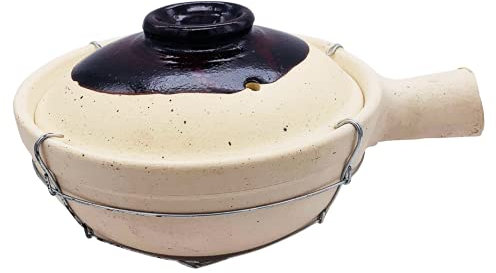 Chinese Single Handle Clay Pot (Wired) Earthen Pot for Clay Pot Rice and Stews 22cm