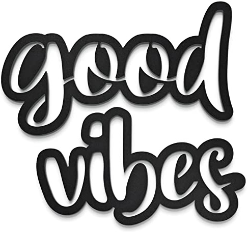 Beautiwall Good Vibes Wandkunst, Metall, Skulptur