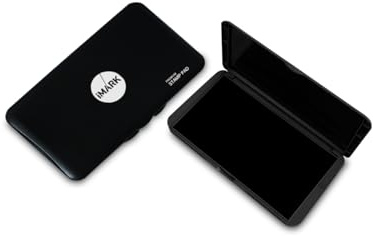 IMARK Large Stamp Pad, Premium Quality Felt Pad, 3.45” x 6.20”, Lightweight (Black)