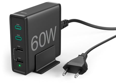 Hama USB-Ladestation 60W 4 Ports mit USB-A & USB-C