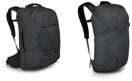 Osprey Herren Rucksack, Nylon, Tunnel Vision Grau, Einheitsgröße & Farpoint Fairview Travel Daypack Unisex Travel Backpack Tunnel Vision Grey O/S