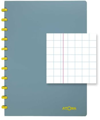 ATOMA Notizbuchsystem - Terra - A4 - blau - Kariert 5mm