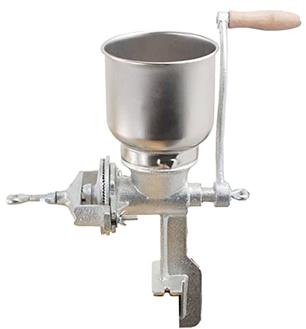 Molinillo De Granos De Manivela - Molinillo Manual De Granos De Maíz Con Abrazadera De Mesa De Hierro Fundido Para Moler Nueces, Especias, Trigo Y Café - Ideal Para Cocina Casera Y Uso En Campamentos