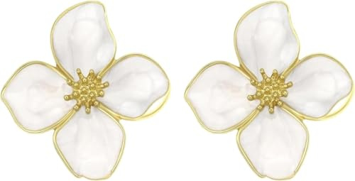 Blumen Ohrstecker, 1 Paar blumen ohrringe gold, ohrringe gold stecker damen, ohrringe blumen, Modeschmuck ohrstecker für Damen, Mädchen, Geschenke für Muttertag, Valentinstag, Geburtstag
