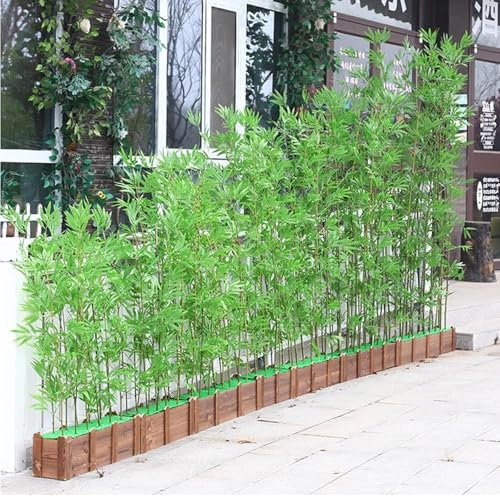 Künstlicher Bambusbaum, künstliche Bambuspflanzen mit Holzsockel, Raumteiler für den Innenbereich – Dekoration für Restaurant, Zuhause und Büro (Farbe: 1 m hoch, Größe: 30 cm – 5 B