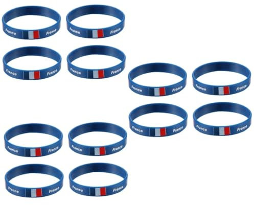 BIUDECO 3 Sets Länderflaggen-armband Silikonarmband Für Sport Weiches Design 12 Stück X 3