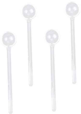 SHOWERORO 4stücke Transparente Glaskaffeelöffel Mit Langem Stiel Langlebig Und Rostfrei Komfortabel Handlich Für Kaffee Tee Und Dessert Geeignet Spülmaschinenfest Und Hygienisch Leicht Zu Re