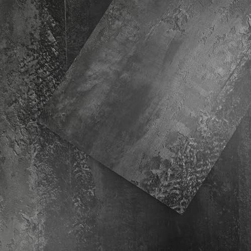 MULGREAT Vinyl Flooring Peel and Stick Floor Tile PVC, 24''x12'', 12pcs, 24 Sq. Ft, Self-Adhesive Vinyl Tile Flooring, Easy to Install for Bathroom, Kitchen, Home Decoration(Marble Black)