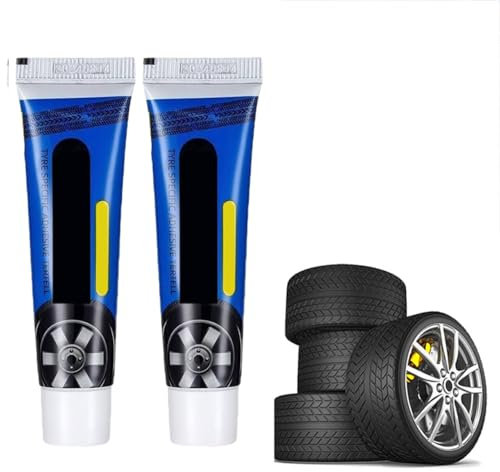 2PCSRiparazione Pneumatici, Mastice per Riparazione Pneumatici, Ripara Gomme Auto, Riparazione di Crepe e Buchi Nei per Auto, Colla per Adatta per/Moto/Veicoli Elettrici per Bici/