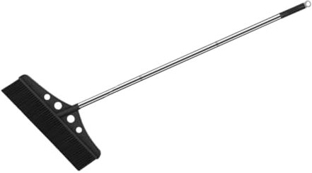 EXQUIMEUBLE Large Detachable Garden Broom for Heavy Duty Outdoor Sweeping Wide Push Broom Long Handle for Patio Cleaning and Maintenance