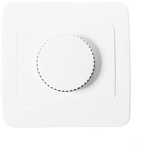 Dimmer Switch for Flush Mounted Installation, Works with Dimmable Lamps from 4W to 300W, ABS Construction