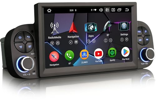 Android 14 Autoradio per Fiat Panda Navigatore Auto Supporto Senza fili Carplay Android Auto GPS DSP WiFi SWC RDS Canbus Radio Bluetooth 5.0 con schermo 8-Core 4GB+64GB