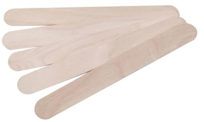 Spatola per Cera Depilatoria in Legno Beige 100 Pezzi | Estremità Arrotondate, Uso Domestico e Salone, Facile da Usare e Irritazione