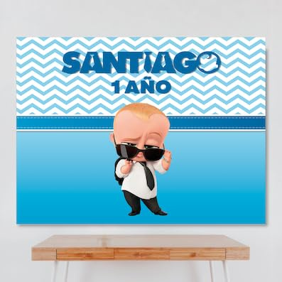 Cartel Personalizado BossBabby,100x80 cm, Pancarta Cumpleaños, Decoracion