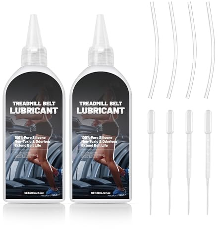 FloraVigo Laufband-Schmieröl – 100% reines Silikon-LaufbandölGeeignet für Laufbandgürtel, Gehmatten und andere Fitnessgeräte; kann für Vollbreitenschmierung (70 ml) verwendet werden.