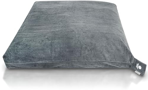 Inner Peace Meditationsmatte Zabuton Cord XL 85 x 85 cm | Kapokfüllung, Bezug: 100% Baumwolle, waschbarer Bezug, Meditation Matte, Zen Matte, extra groß