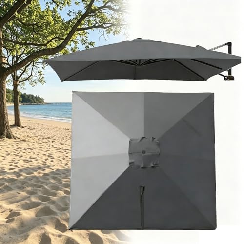 Rectangle/Carré Toile de Rechange de Parasol Jardin 3x3.0m 4x3.0m 2.5x2.5m，8 Baleines Auvent de Rechange Housses pour Parasol de Terrasse Pour Cour, Jardin, Plage，Extérieur(D,3.0x4.0m)