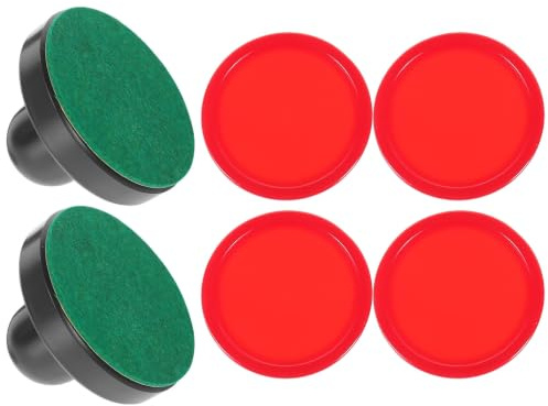 Homoyoyo Juego de Accesorios para Hockey de Aire Discos y Empujadores de Abs y Esponja, Repuestos para Mesas de Hockey en Noches de Juegos Amigos