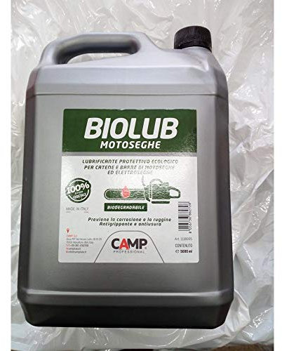 BIOLUB Tanica 5 lt. Olio Vegetale per Catene Motoseghe