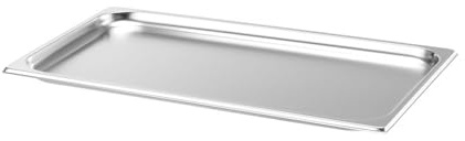 HENDI Contenitore Gastronorm, GN 1/1, resistenza termica -40 °C a 300 °C, compatibile con i forni a convezione, frigoriferi, bagno María, chafing dishes, 2.5L, 530x325x(H)20mm, acciaio inox 18/10