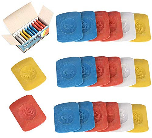 Schneespitze 20Pcs Professionelle Schneider Kreide,Schneiderkreide,Schneider Stoff Kreide Nähstoff Kreide Farbe mischen Schneider Kreide Muster Marking Kreide Nähen