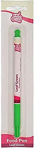 FunCakes Food Pen Leaf Green: Stylo Alimentaire pour Décoration de Gâteaux, Pâtisseries et Desserts, Pointe Flexible pour Lignes Épaisses et Fines, Idéal pour Personnaliser, Certifié Halal