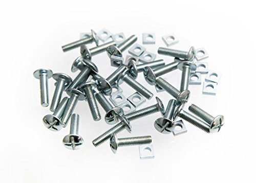 One Stop DIY Lot de 24 boulons de toit à tête cruciforme + écrou carré en acier BZP 5 x 20 mm