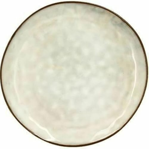 OGO LIVING - Lot de 6 assiettes à dessert 2614755 BORAL 20,5cm en grès - haut de gamme - lavable au lave vaisselle - compatible micro-onde - petite assiette - bleu polaire