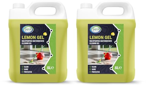 JOVS Lemon Floor Cleaner Liquid Concentrated 2 x 5 Litre - Multi Purpose Bacteriostatic Cleaning Gel - Neutral pH - Eco-Friendly & Effective