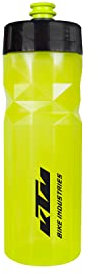 KTM Fahrrad Flasche Grün Gelb, Trinkflasche Bottle Team 700ml mit schwarzem Logo, auslaufsicher, BPA-frei