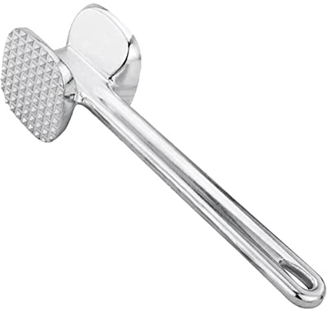 Luckxing Fleischklopfer Edelstahl Spülmaschinenfest - Doppelseitiger Schnitzelklopfer Ideal Für Schnitzel, Koteletts, Steaks - Fleischhammer Fleischklopfer, Schnitzelklopfer Für Schnitzel, Steaks