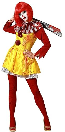 ATOSA déguisement clown jaune halloween femme adulte XL