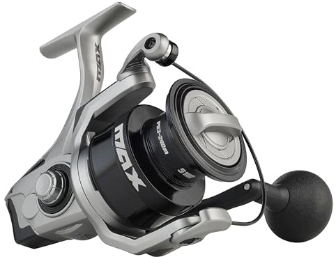 Abu Garcia Max SX Spinnrolle, leichtes Graphit, Rocket Line Management, geflochtene Aluminiumspule, reibungslose Leistung beim Süß- und Salzwasserfischen - in verschiedenen Größen erhältlich
