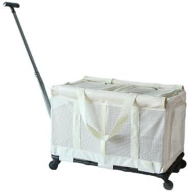 Chariot grand porte-chat Porte-chat pour 2 chats Sac de transport pour chien et chat à double compartiment chariot pour animaux de compagnie Sac de sortie multi-chats Grande capacité Respirant