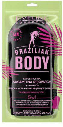 Eveline Cosmetics Brazilian Body Dual-Sided - Guanti idratanti e peeling con morbida microfibra