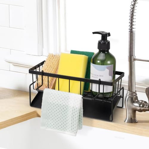 LUXECOVE Tablettständer aus Edelstahl, spülbecken organizer，Schwammtablettständer, küchen organizer