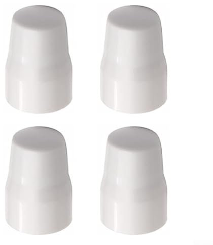 Zeroupshop Radiator Valve Cap Replacement, Central Cover Valve Push-Fit White Plastic Radiator Cap,for Secure Fit and Easy Handling(4pcs)