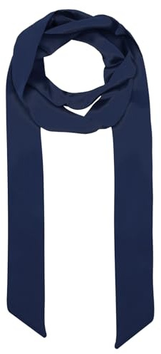 LHXzizizi Solid Color Scarf for Women, Ribbon Neckerchief Girls Skinny Necktie, Accessory for Handbag, Hairband, Belt (Navy)