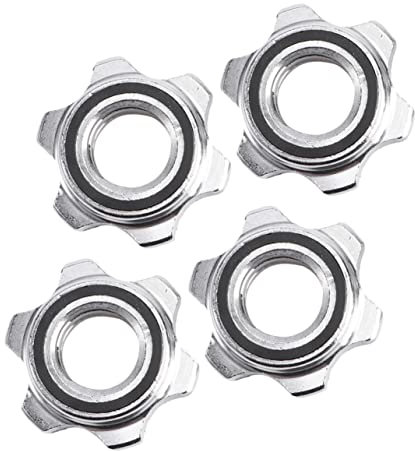 Homoyoyo 4pcs Anti-slip Barbell Hex Nuts 2.5cm Security Collar Buckle for Dumbbell Bars Universal Weightlifting Accessories