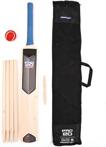 MantraRaj Size 5 Cricket Set for Kids and Adults With Mesh Carry Storage Bag