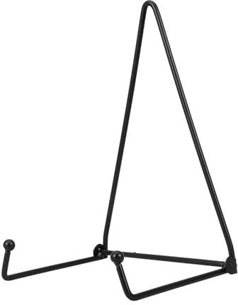 OUNONA Metall Display Ständer für Platten und Bücher Wandtellerhalter aus Schwarzem Metall Minimalistische Dekoration für Study und Geburtstage Kleine Staffeleien zur Präsentation