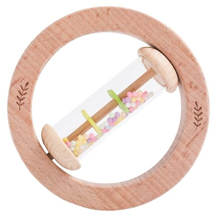 Holz Baby Rassel Regenmacher, Musikinstrument Mit Sensorischem Hörtraining, Entwicklungsspiel Augen-Hand-Koordination Lernspielzeug Für Kleinkinder