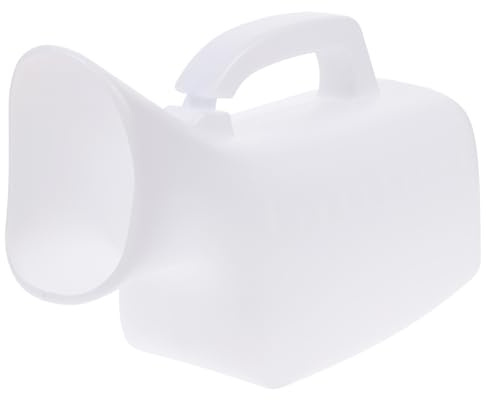 Female Urine Bottle Large Capacity White for Bed Care Hospital | One-hand Carry, Female-Friendly Opening, Road Trips, Campers, No Restroom Nearby, Reusable Hygiene, Discreet Car Backup