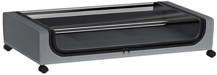 JEWEDECO Carrito de Almacenamiento bajo Cama con Ruedas Caja Organizadora Grande para Ropa Edredones y Ropa de Cama Contenedor Práctico con Ventana Transparente para Dormitorio